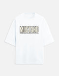 Mustang American Muscle oversized terry t-shirt, white, front view