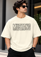 1969 Mustang American Muscle Oversized T-Shirt – Classic Car Back Print Terry Tee
